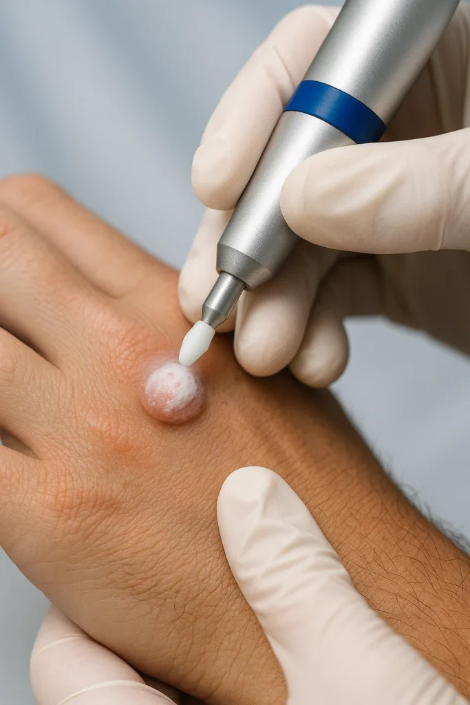 example of wart removal Stratford using cryopen