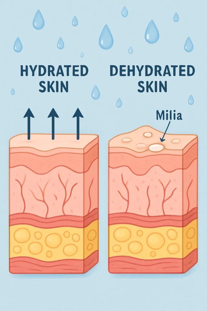 The importance of hydration and milia production Stratford